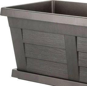 Jardinieră cu volum mare Bama Legno antracit, 60 x 30 x 25 cm, 60 cm