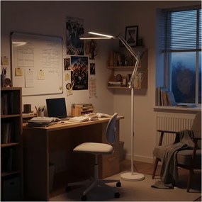 Brilagi - Lampă de podea flexibilă VARIO LED reglabilă, 14W/230V, 157 cm, albă