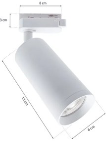 Spot în sistem pe șină MICA 3xGU10/25W/230V alb