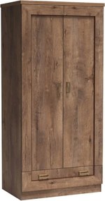 Dulap TEDY Typ T7, stejar lefkas, PAL melaminat, cu 2 usi, 90x57x190 c