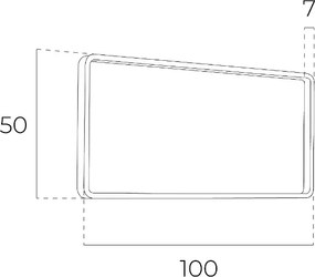 Oglinda decorativa Alline, 50x100cm AC-136-G