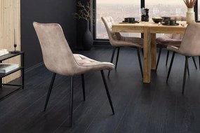 Set de 4 scaune ROADSTAR catifea sampanie greige