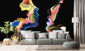 Tapet fețe abstracte ale ființelor umane