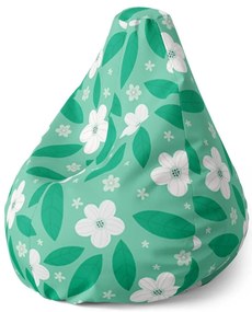 Sac de șezut Pear flori albe cu frunze, verde