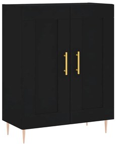 830181 vidaXL Servantă, negru, 69,5x34x90 cm, lemn compozit