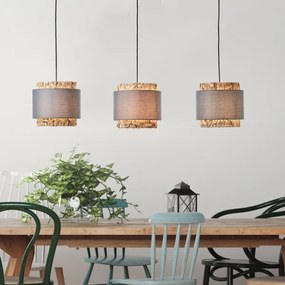 Lustră pe cablu Brilliant WATERLILLY 3xE27/60W/230V gri