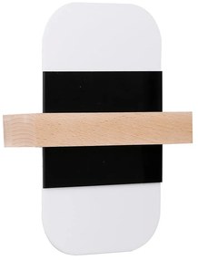 Aplică de perete negru-alb LED April – Candellux Lighting