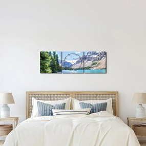 Tablou - Lac Alpin (cu ceas) (90x30 cm)