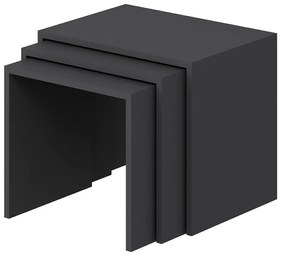 Masuta de cafea set (3 bucăți) Alya - Anthracite