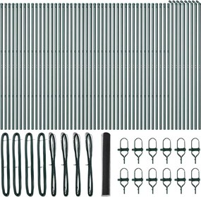 vidaXL Stâlp de gard. Gri 100 x 1,4 m (plasă de 50 mm) Oțel și PVC