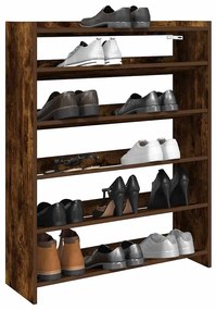 vidaXL Pantofar, stejar fumuriu, 80x25x100 cm, lemn prelucrat