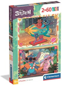 Disney Lilo și Stitch Galactic Vacation Puzzle Clementoni de 2x60 piese