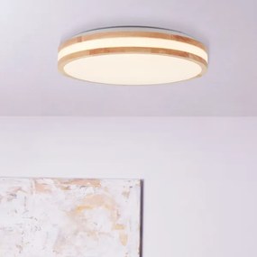 Brilliant - Plafonieră LED LASKOS LED/22W/230V, diam. 38 cm, lemn de hevea
