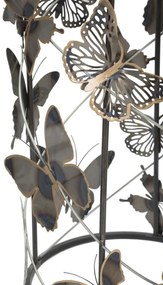 Set 2 masute auxiliare multicolore din metal, ∅ 41,3 - ∅ 35 cm, Butterflies Mauro Ferretti