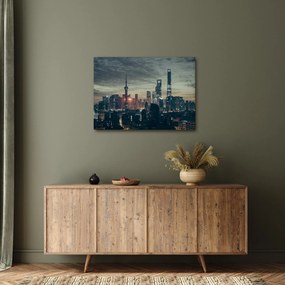 Tablou cu orașul în amurg (70x50 cm)