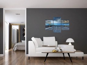 Tablou cu drum în furtună (90x60 cm)