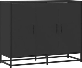 vidaXL Servantă, negru, 94x35x76 cm, lemn prelucrat