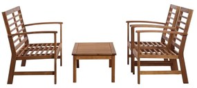 Set mobilier de gradina, 4 piese, lemn masiv de acacia