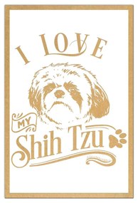 Tablouri   I Love My Dog   Gravate Laser cu Rasa Preferata