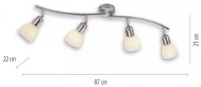 JUST LIGHT. 11954-55 - Plafonieră spot KARO 4xE14/40W/230V crom mat