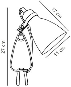 Lampă de masă cu clemă Nordlux CYCLONE 1xE14/15W/230V negru