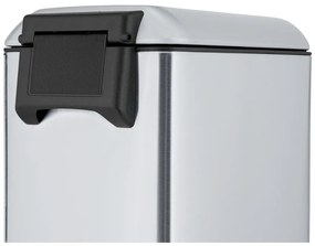 Coș de gunoi argintiu cu pedală din oțel inoxidabil 12 l Design – Wenko