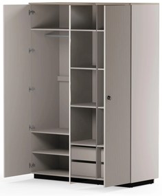 Dulap de haine Demandaron 2 (taupe + stejar silverjack) (cu oglindă). 1116802