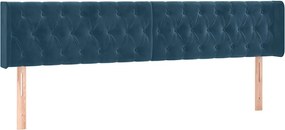 vidaXL Tăblii de pat, albastru închis, 200x7x78/88 cm, catifea