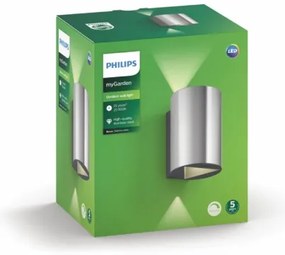 Aplică LED de exterior BUXUS 2xLED/4,5W IP44 Philips 17357/47/P0