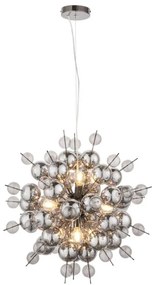 Endon 81583 - Lustră pe cablu JOULES 9xE14/7W/230V crom lucios/fumuriu