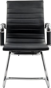 RESIGILAT - Scaun sedinta si sala vizitatori din piele eco OFF 806 negru