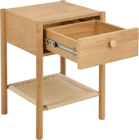 Noptieră în culoare naturală deschisă cu aspect de lemn de stejar Monfort – Actona