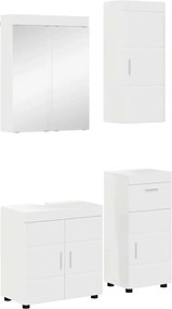 vidaXL Set de mobilier pentru baie cu sertar TULUM Alb Lemn compozit