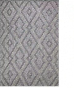 Covor 58594A, 80x150 cm, forma dreptunghiulara, polipropilena, gri