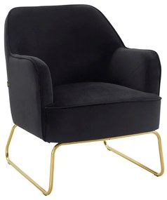 Fotoliu negru cu tapițerie din catifea Joshua - Støraa