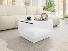 Măsuță de cafea Nasonat 60 x 60 (lucios Alb) (cu sp. depozitare). 1103743
