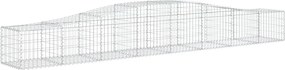 vidaXL Coș gabion arcuit 400x50x40/60 cm fier galvanizat