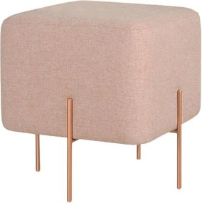 Taburet COPPER 56, stofa clasica roz, 40x40x42 cm