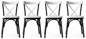 Set de scaune de sufragerie Ekol White, 4 buc.