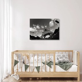 Tablou pe sticlă - Turnul Eiffel din Paris (70x50 cm)
