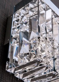 Aplica de perete cristal Asfour design modern de lux Ring chrome plated