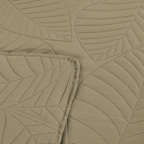 Cuvertura bej pentru pat cu model LEAVES Dimensiuni: 170 x 210 cm