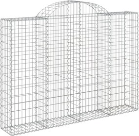 vidaXL Coș gabion arcuit 200x30x140/160 cm fier galvanizat