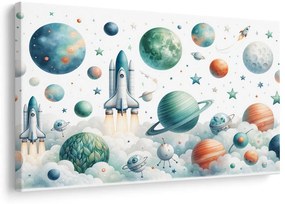 Tablou rachetă printre planete