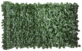 Outsunny Gard Artificial Paravan Decorativ Rulou 3L x 1Î m Frunziș Realist Anti-UV Verde Închis | Aosom Romania