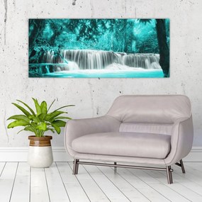 Tablou - Cascada albastră (120x50 cm)