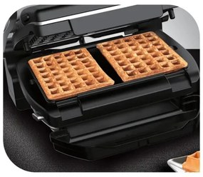 Tefal OPTIGRILL+ INOX WAFFLES grătar contact 2000W/230V negru/crom