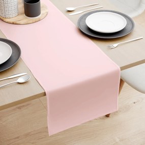 Goldea napron de masă 100% bumbac - roz pudră 20x180 cm