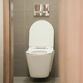 Toaletă Ride montată pe perete, fără margine