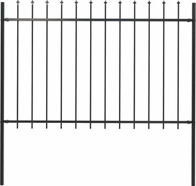 vidaXL Gard de grădină Woerden cu vârf tip suliță din oțel, 181x120 cm, negru